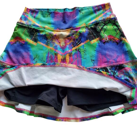 Dona Jo Skort Psychedelic Print Athletic Tennis Pickleball Golf Size S - Picture 5 of 12